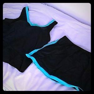 Two piece swim suit, super clean/barely worn